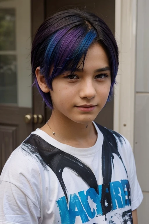 boy with pretty painted hair