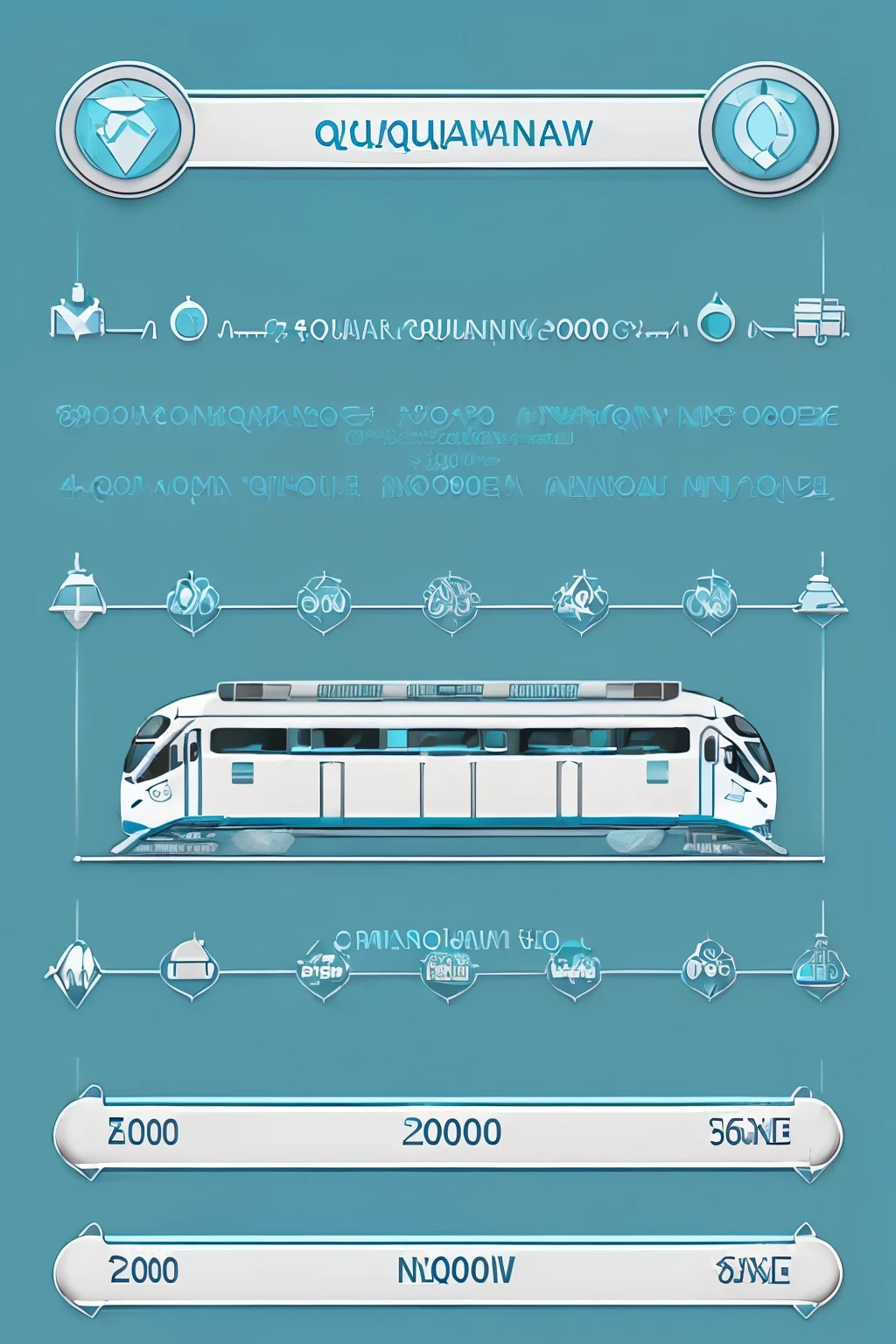 Logo Description "Metro Studios"
aim: Tools to grow a business on social networks.
Main elements:
Central Icon:
A stylized metro train in aquamarine 500 (#03c684), representing modernity and speed. The train has a clean and simple design with a futuristic appearance.
Connectivity Network:
Lines or nodes around the train in aquamarine 400 (#28df9b), simulating a red de metro o la conectividad de redes sociales. This represents the idea of interconnection and growth in the digital space.
Text:
Name "Metro Studios" in a clean, modern sans-serif font in aquamarine 700 (#00815a). This provides good contrast and ensures readability.
Growth Elements:
Incorporate ascending arrows or growth charts in aquamarine 300 (#57efb2) around the text or icon, symbolizing business growth and success in social networks.
Social media icons:
Small icons that represent interactions on social networks (I like, share, comment) in aquamarine 200 (#a1f9d0) y aquamarine 400 (#28df9b), integrated around the train. This emphasizes the focus on social media tools.
Technology and Web Icons:
Integrate icons related to technology and web, like a globe, a computer or a cloud, in aquamarine 600 (#00a16c) y aquamarine 800 (#006649) around the main elements. Esto destacará el aspecto tecnológico de las herramientas ofrecidas por Metro Studios.
Colores y bottom:
bottom: Blanco o aquamarine 50 (#ebfef5) for a clean, professional look that makes the icon and text stand out.
Shadows and Details: Use aquamarine 900 (#00543e) y aquamarine 800 (#006649) for subtle shadows and details that add dimension to the logo.
Instructions:
Create a stylized subway train in aquamarine 500 (#03c684), representing modernity and speed.
Surround the train with lines or nodes in aquamarine 400 (#28df9b), simulating a re
