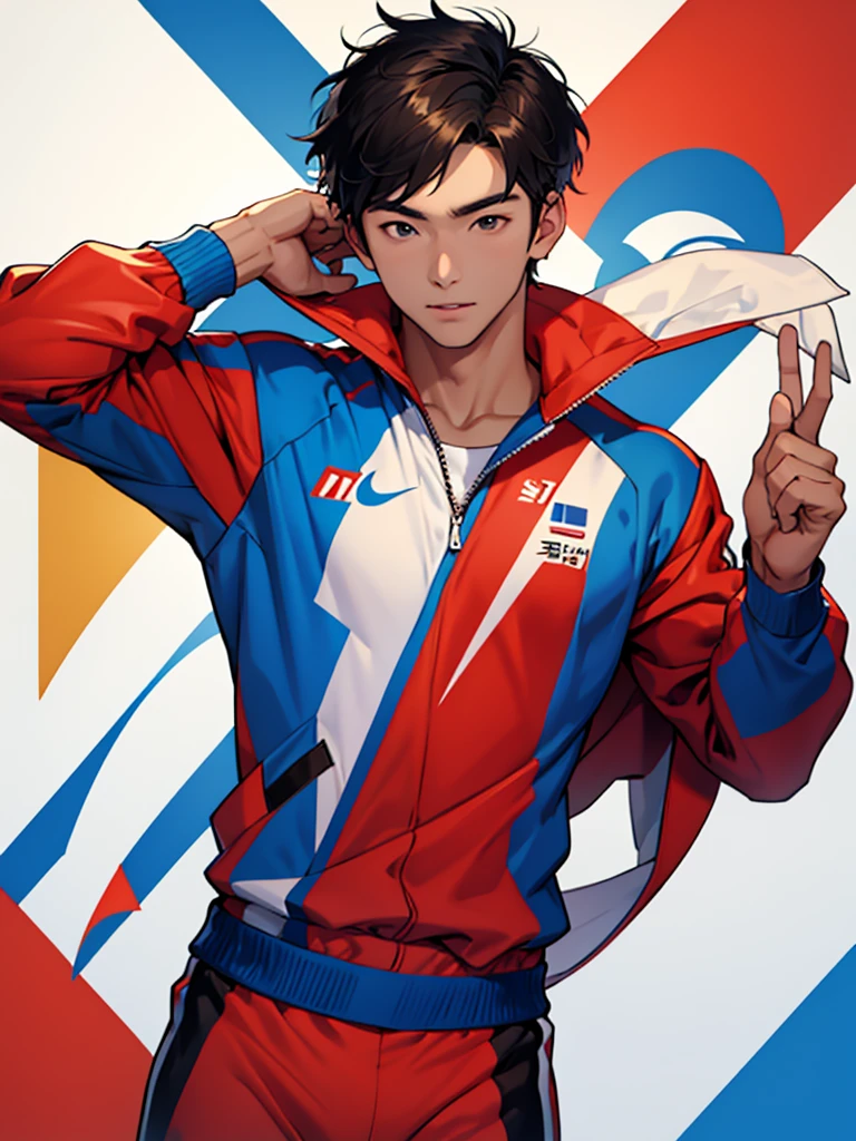 imagine an Olympic athlete, he is handsome
Korean. 20-28 years old. upon arrival, victory, emotion, vibration, achievement, sexy outfits