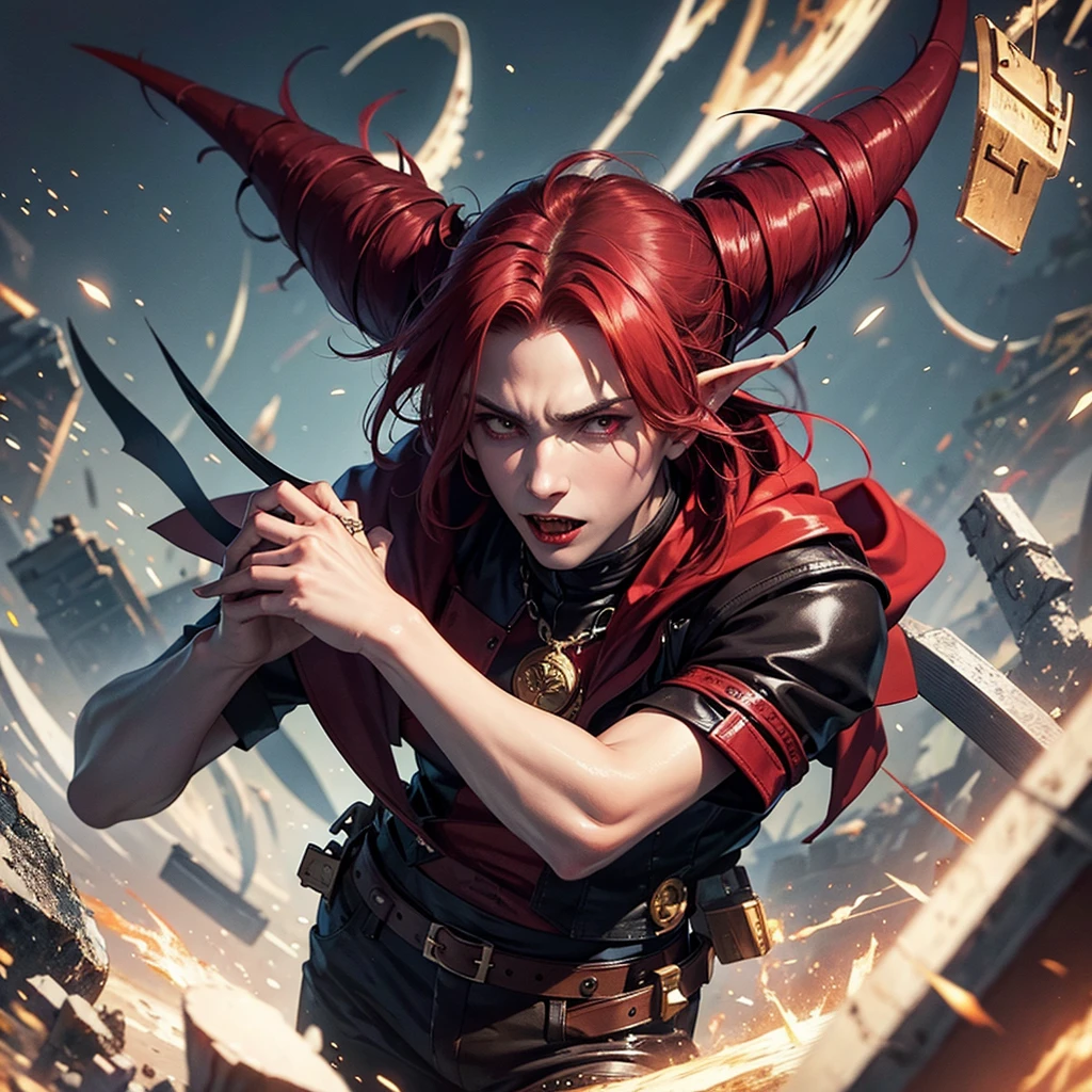 Vampire man with horns