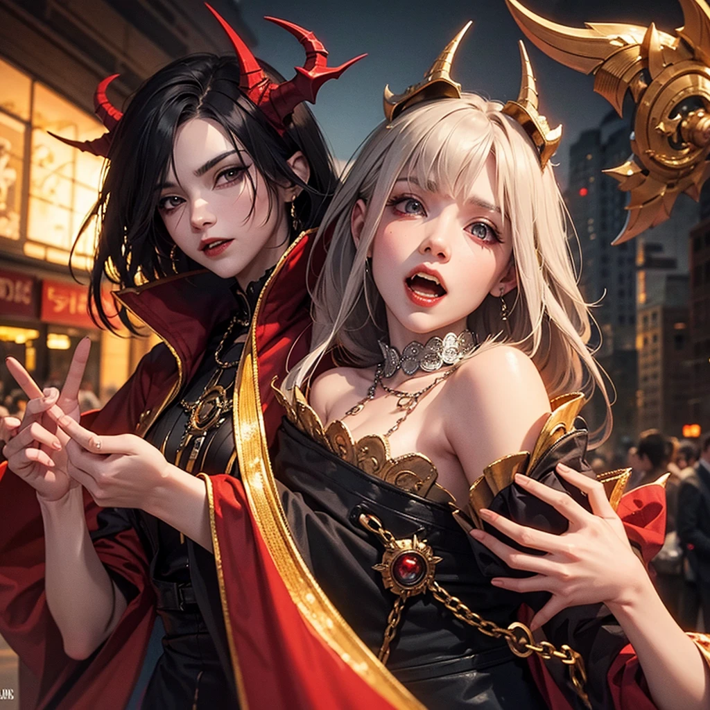 Vampire man with horns
