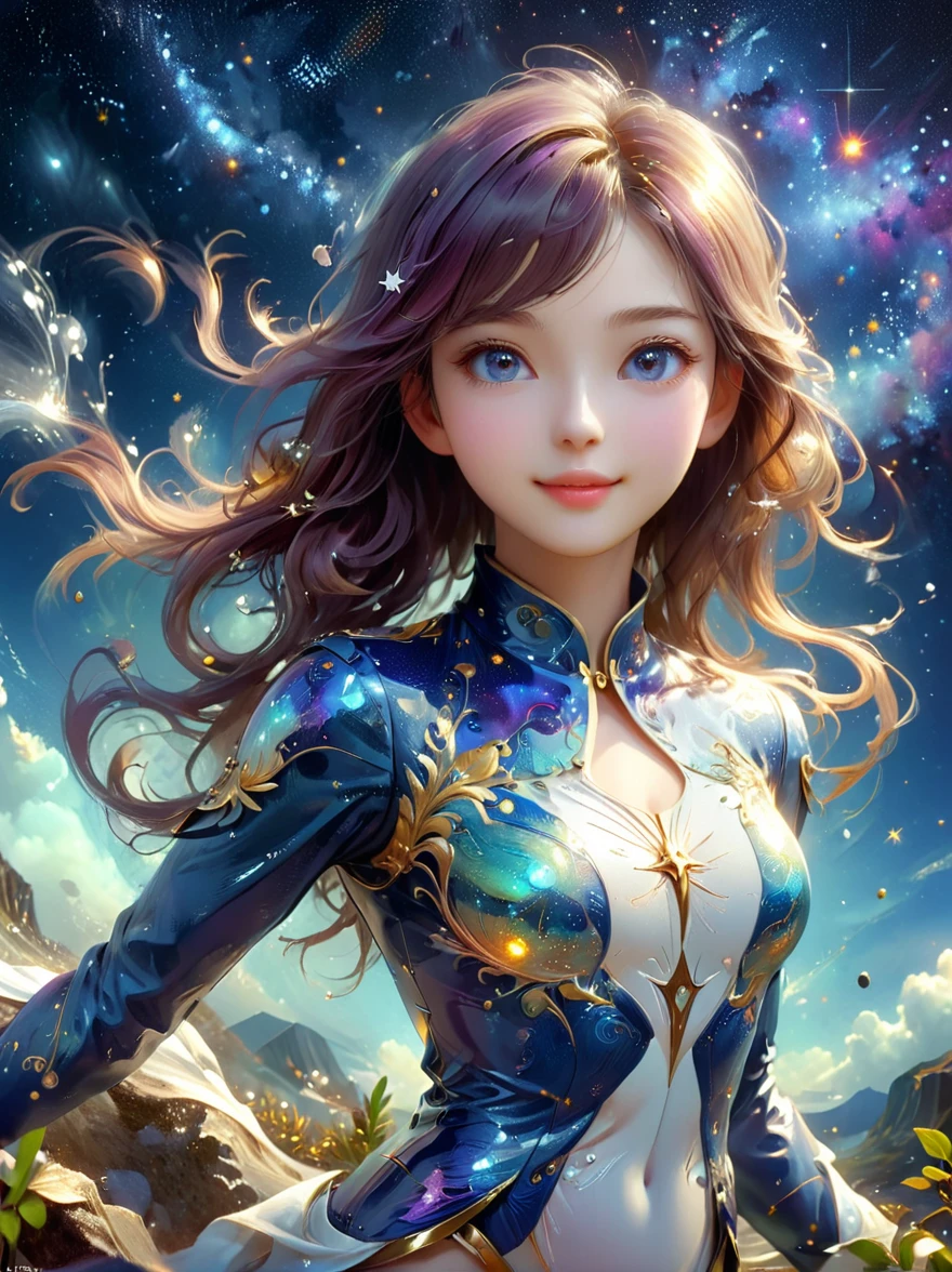 1 Girl,Alone,Look at the audience,(Young cute beautiful 18 years old girl:1.4),3D Face,Beautiful Girl,Beautiful Face,pretty,girl face,Korean Idol,Supermodel,Stunning and innocent symmetrical face,Perfect body,Medium chest,Slim waist,Slim legs,(High Detail Skin:1.4),Glowing eyes,goddess,Natural skin texture,Smooth skin,White skin,Beautiful and detailed face,Detailed face,Real skin texture,Delicate and cute face,Detailed face,Golden Ratio,Golden Ratio脸,Expressive eyes,Perfect face,Perfect skin,Flawless face,Clear face,Smooth hair,Pale skin,Proper body proportion,Perfect human anatomy,Realistic skin texture,Plump lips,Glossy lips,Natural Makeup,Beautiful bright pupils,Slender figure,Complex eyes,Detailed pupil,Detailed face and eyes,Long eyelashes,Blush,Good hands,Perfect hands,pretty的脸,Beautiful female body,Delicate skin,Shiny, shiny skin,break in,((((Standing,(Suits,Single,Danma Dan:1.4),(Gentle smile,kung fu pose,landscape背景,Detailed and beautiful glossy clothing,Blush,fantasy,shining,Dust flying,landscape,plum bossom,plant,Open your mouth:1.3),(惊蛰节气的landscape表现春雷唤醒土壤中的冬眠动物,Like a high-level image of natural recovery and rebirth:1.3),(whole body:1.2),(Eyes Focus,Face Focus,Role Focus,closeup faces:1.2),(Dutch angle,Cowboy lens:1.3),(The Hands of Guido Daniel:1.4),Bangs,Color Refraction),break in,(Pure love face_v1:0.4),(microorganism,plant,Marine life,Exquisite eyes,Starry Sky,Stitching together an abstract painting,Describing the inner world of autistic people,Sense of space,White Space,interesting,Innocence,Psychedelic Art),