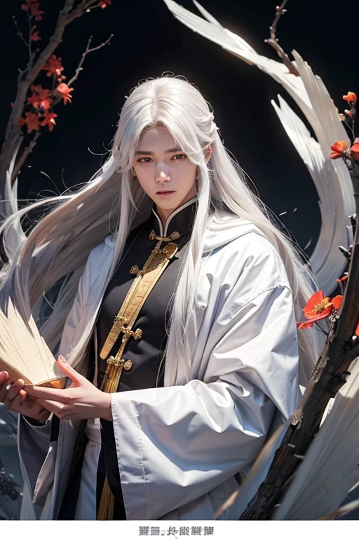 male, martial cultivation, die, man, white Chinese coats, Long hair, 23 years