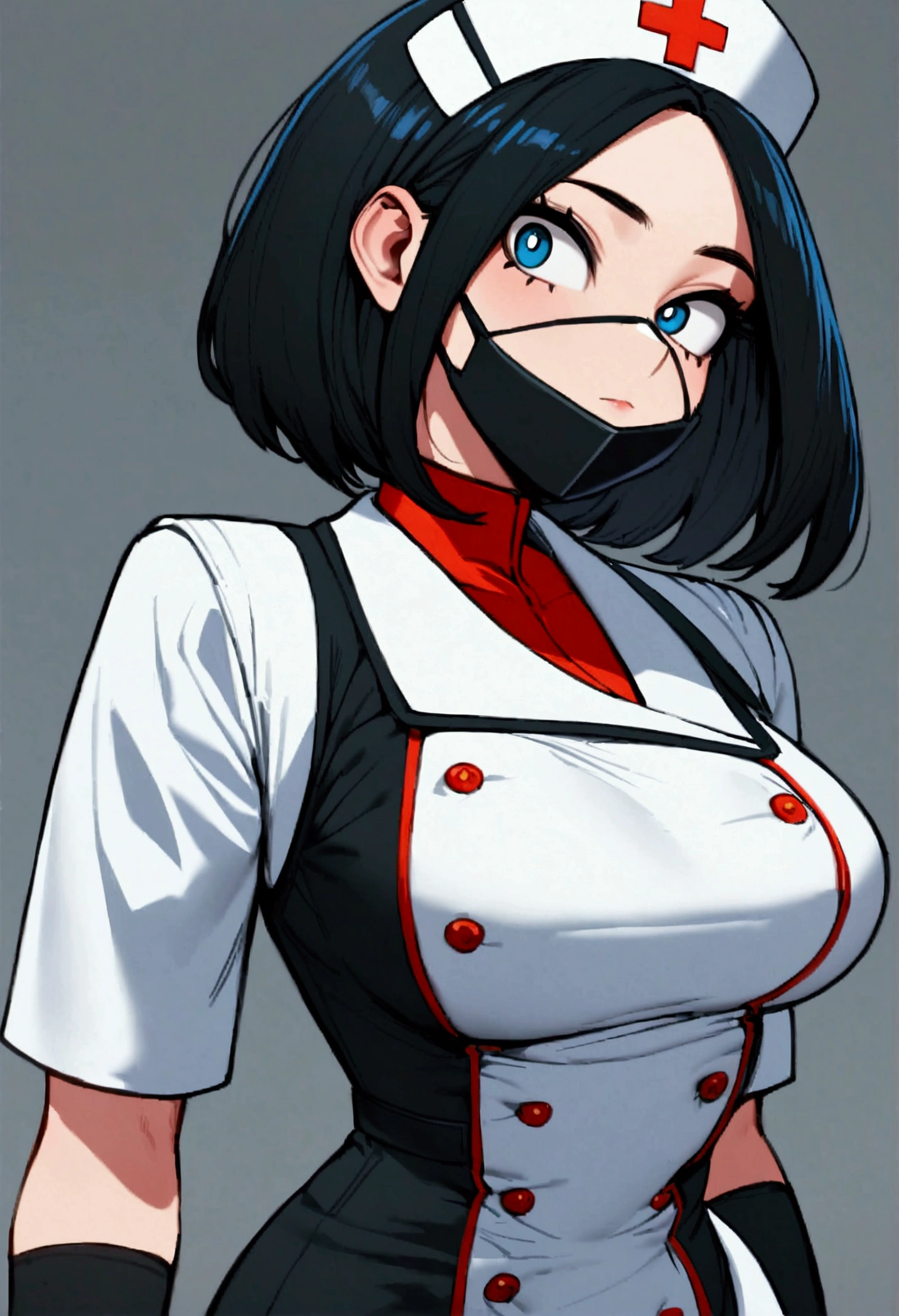 Blue skinned Japanese girl、Red face print on upper face and chin、Close-up of a girl in a black leotard、Black shiny leotard suit、Black boots、He has a red belt around his waist、Saiyan Girl, wonderful, Nano Girl, Female body type, Inspired by Hiromu Arakawa, Anime Manga Robot!! Anime Girls, Fubuki, Full Body Suit, by Hiromu Arakawa、wonderful, silk, Beautiful and attractive anime teen, Anime Girls of the future, tears,Drooling,Pee,Sweat,Tongue out,incontinence,Peeing,Mouth open and tongue out,Estrus,Eyes wide open,Estrus,Blushing,Nipples are erect,Face is hot,Lust、Mouth wide open and tongue sticking out、incontinenceして股間が濡れています、Crying face、Droolingを垂らしている