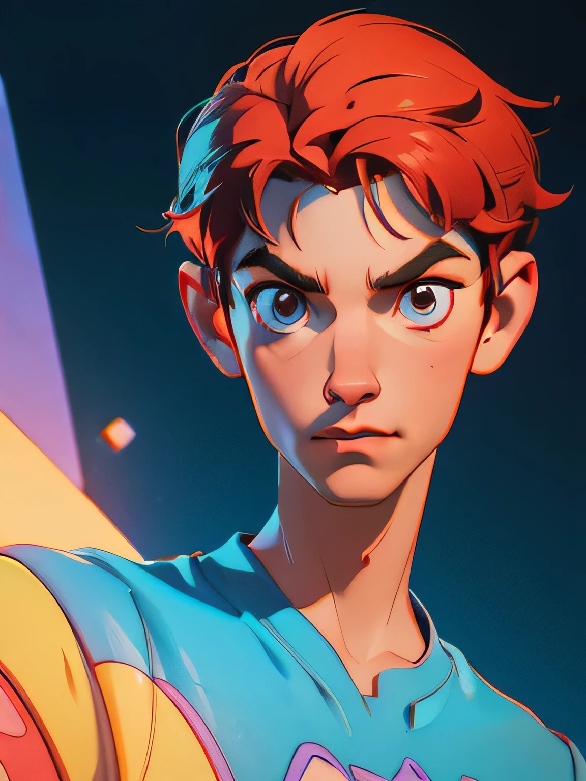 boy, Cartoon, character, Pixar, high quality, Looking straight at me, front