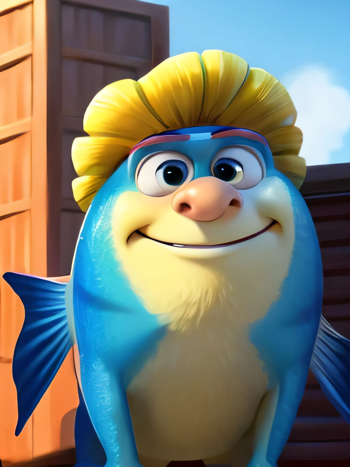 fish, Cartoon, character, Pixar, high quality