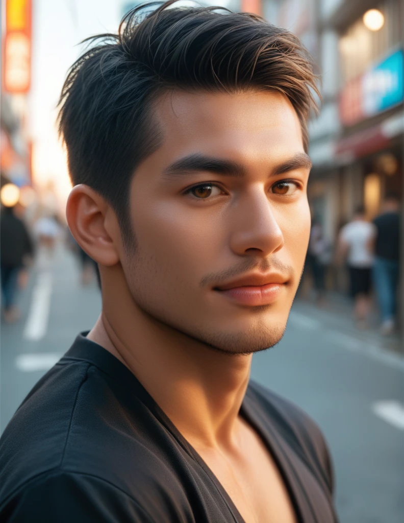 score_9, score_8_up, score_7_up, rating_save , Realistic handsome Japanese men ,street