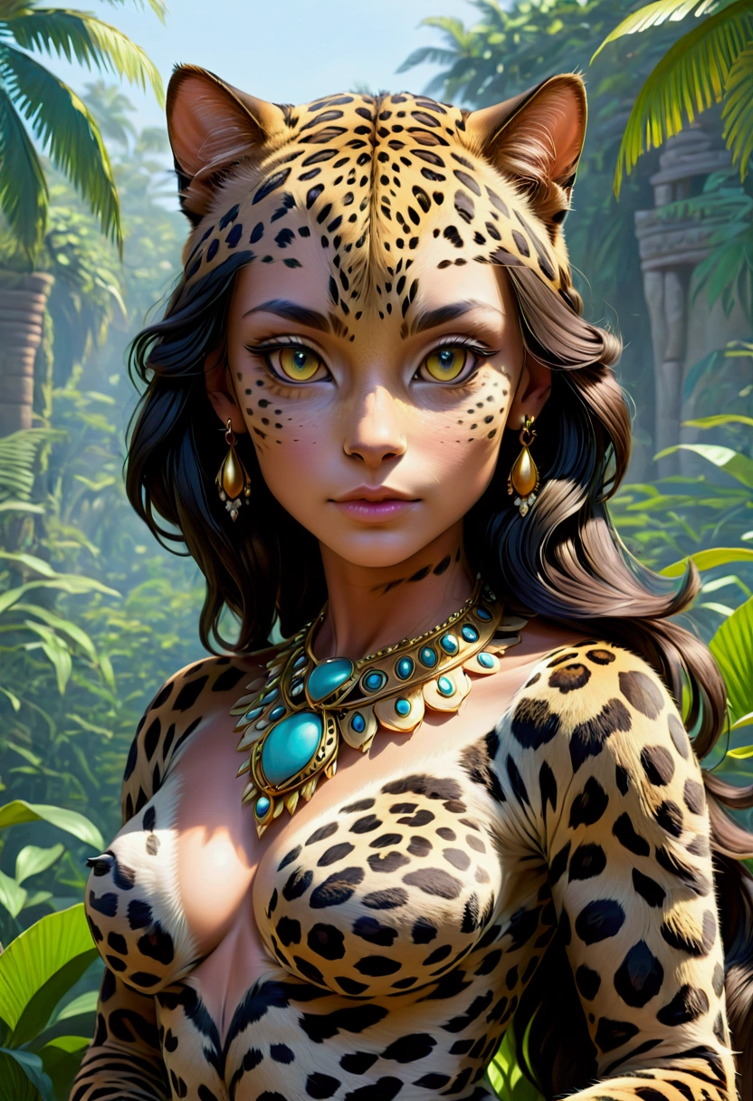 Female hibrid human cat jaguar