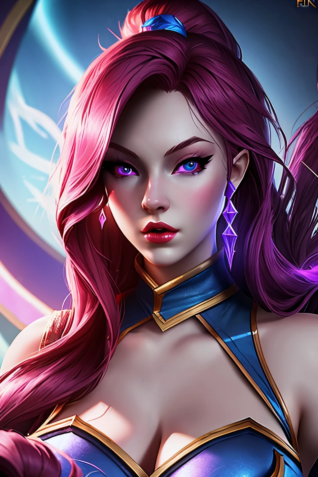 Miss fortune league of legends, miss fortune guardiã estelar, rosto detalhado, corpo  ray tracing, UHD, masterpiece, super detail, high quality, 8k, highres