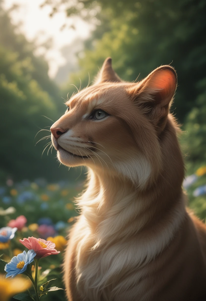 Animal,betmd,masterpiece,epic,cinematic,flowers,epic,16k,(photoreal,realistic),fantasy,)soft lighting,trending