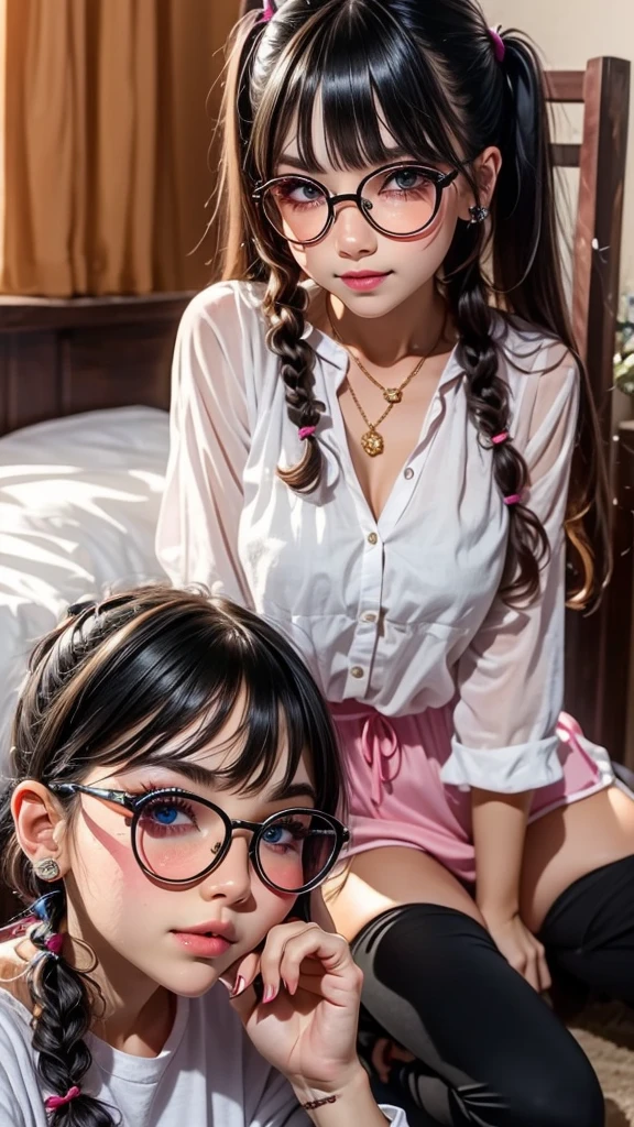 1 girl, full body, dark long hair, glowing blue eyes, glasses, yukata, standing in front of the door, big breast, blush, smiling, one hand holding the glasses, (best quality,4k,8k,highres,masterpiece:1.2),ultra-detailed,(realistic,photorealistic,photo-realistic:1.37),detailed eyes,detailed lips,extremely detailed eyes and face,long eyelashes,intricate details,soft lighting,warm colors,cinematic