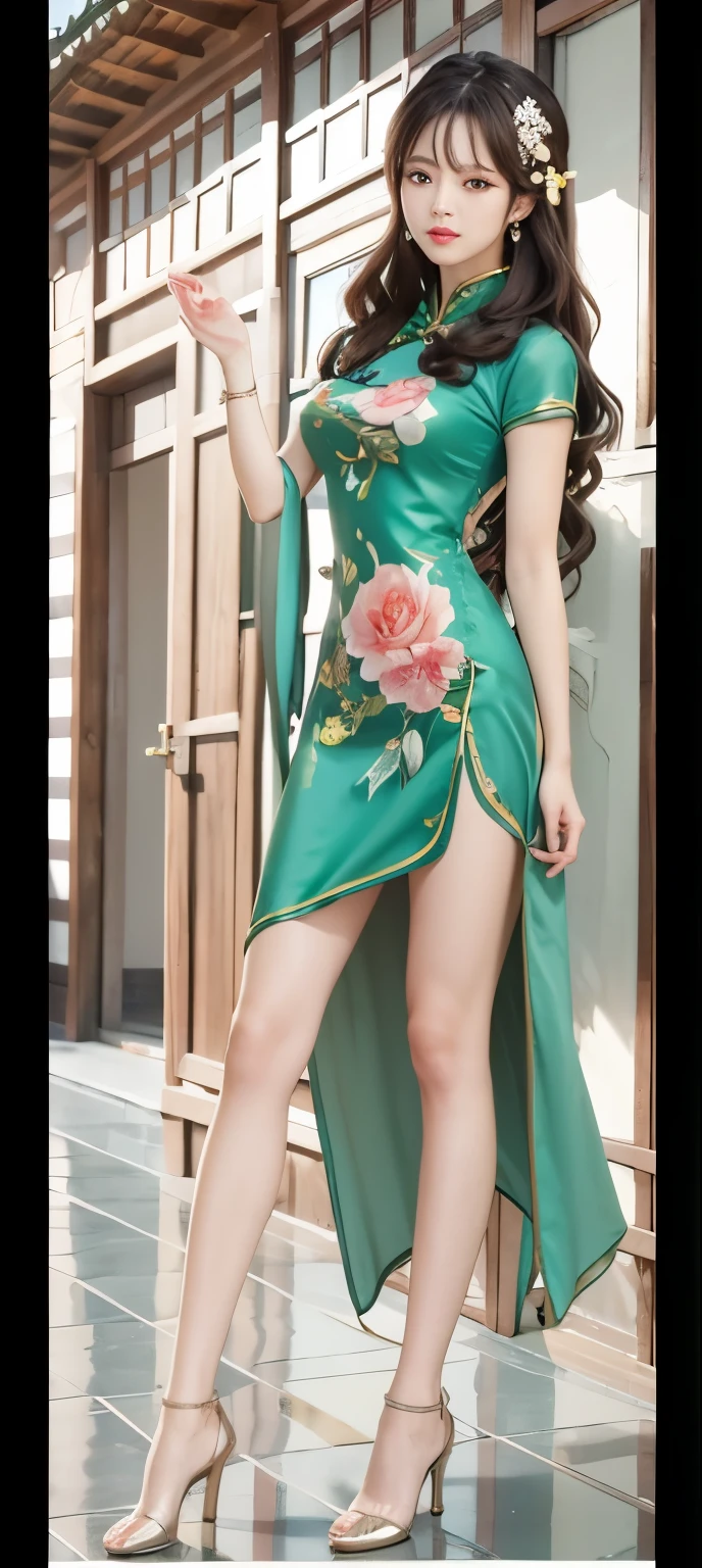 8K, 1.4x more realistic,Ultra HD, High Detail, Super eye details,cheongsam