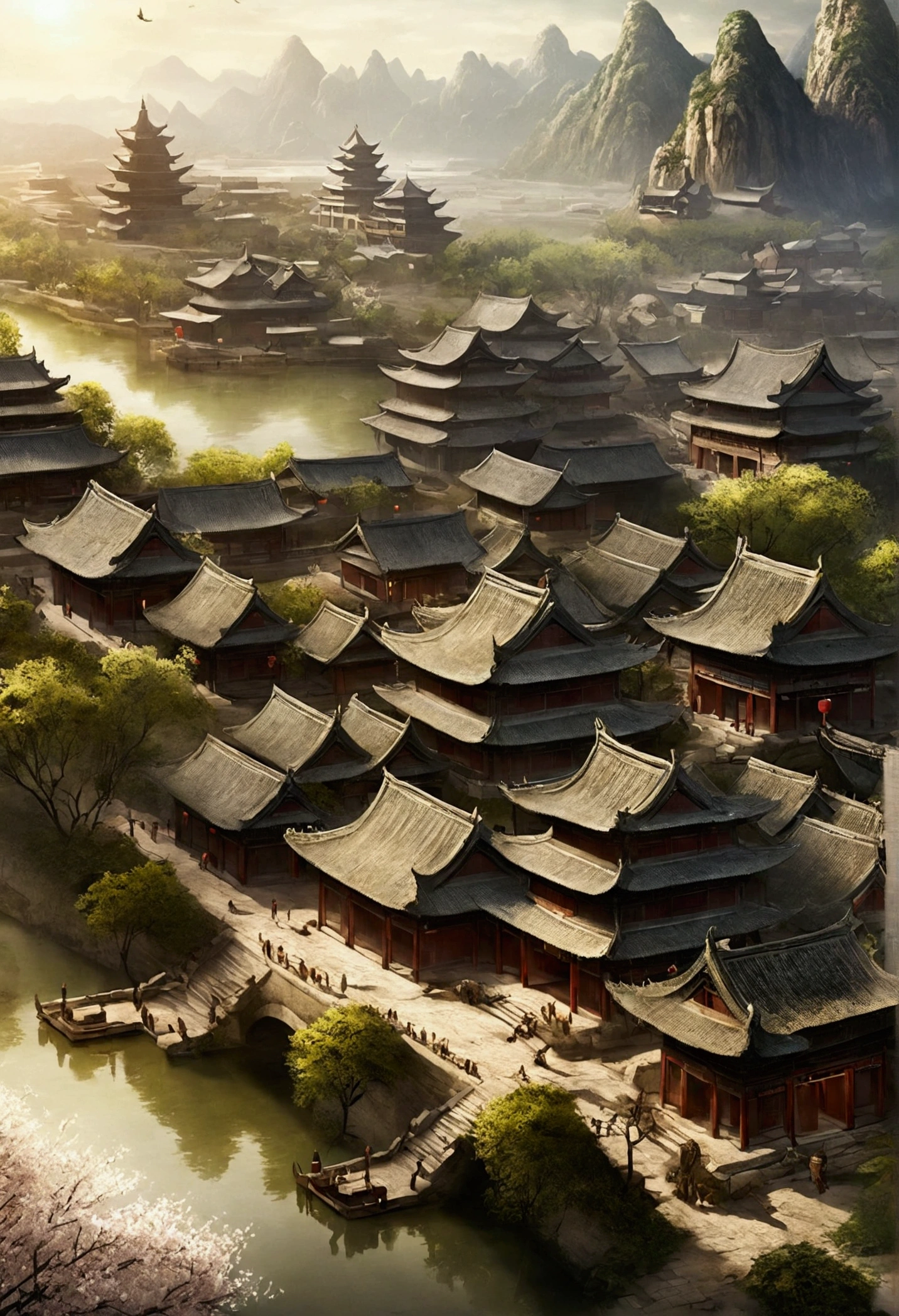 Map, cities, ancien cities, ancien Chinese cities