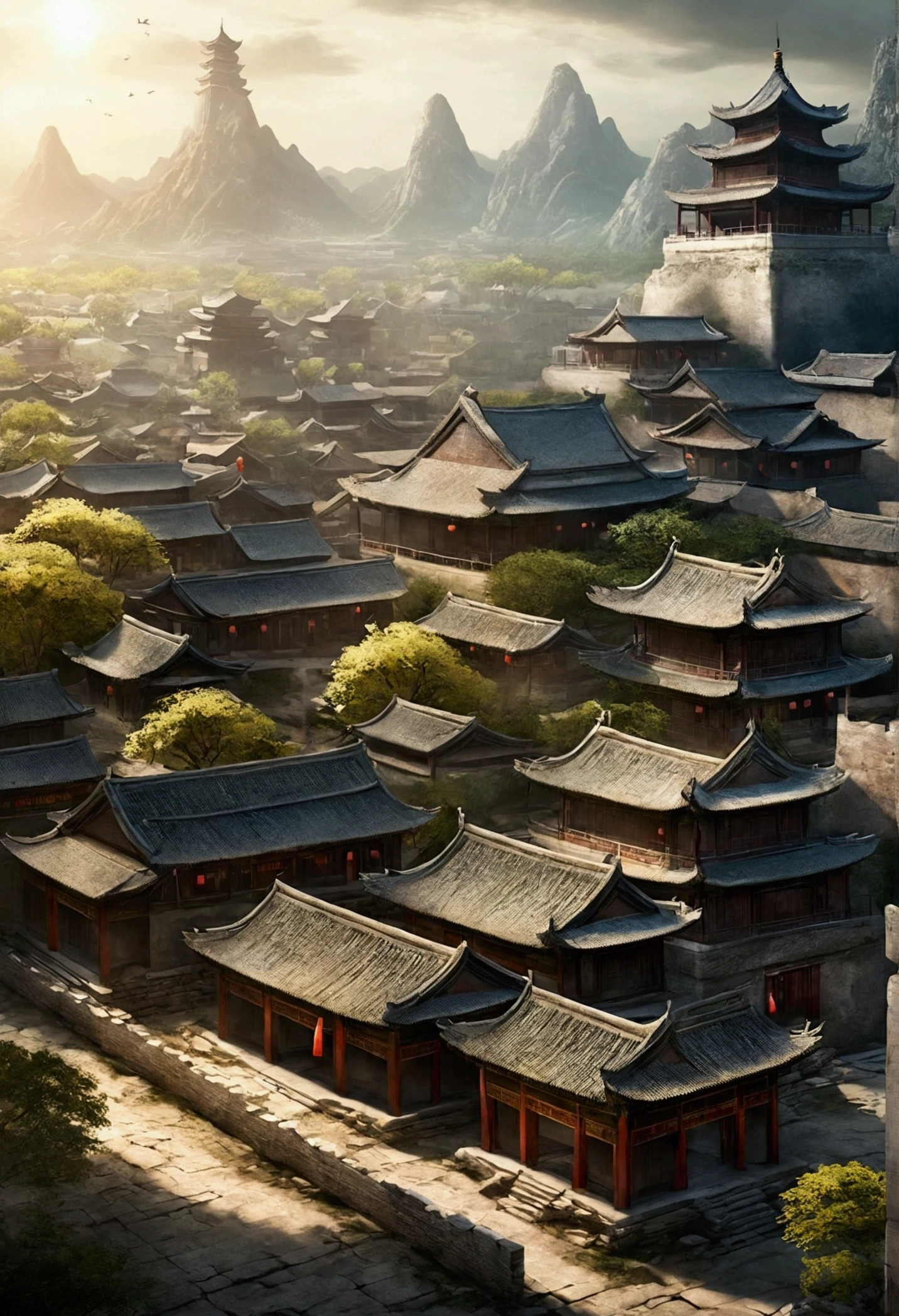 Map, cities, ancien cities, ancien Chinese cities