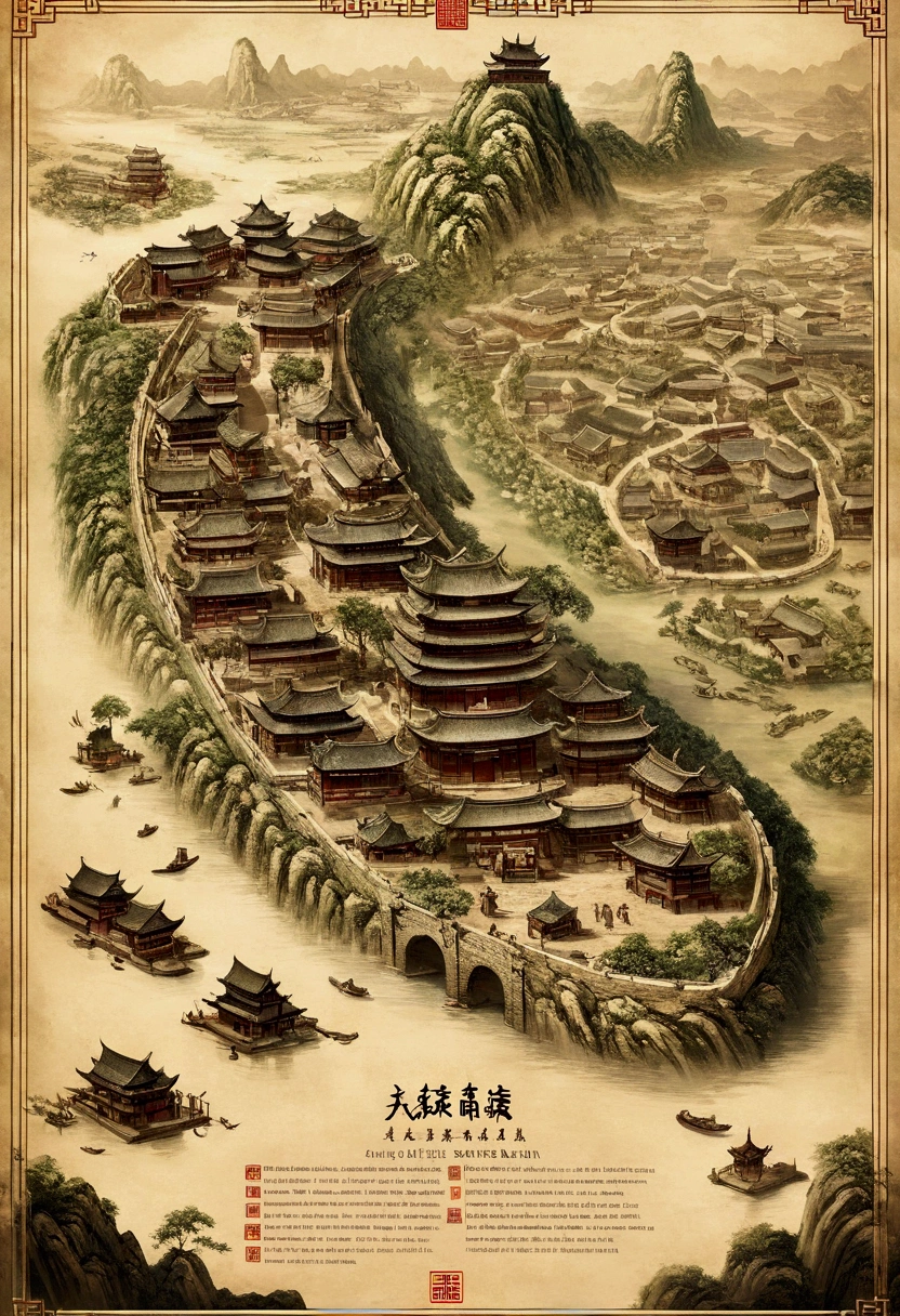 Map, cities, ancien cities, ancien Chinese cities