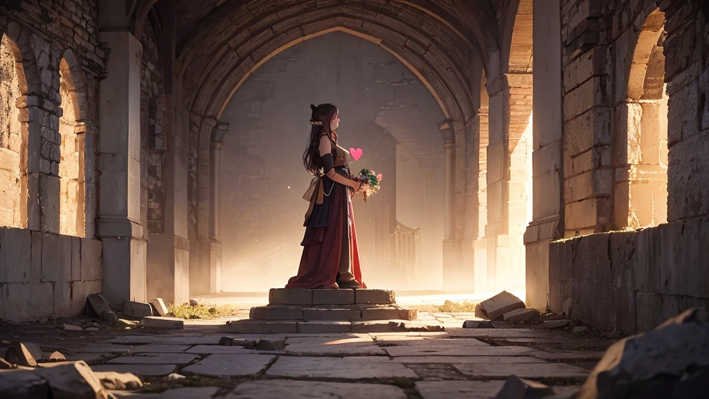 Description: Walls of an old fortress or castle with hearts engraved on them, symbolizing the love that has withstood the passage of time and hardships.
Environment: Nostalgic and epic, evoking the resistance and strength of love in the face of challenges.