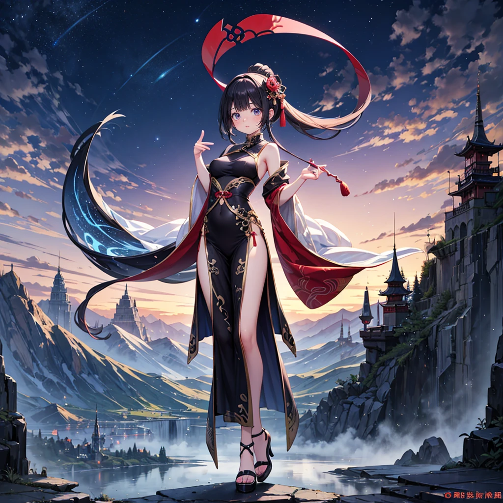 (((Highest quality)))(((Best Image)))(((anatomy)))外見は20代のwoman,Random hair color ,Random hairstyle,Wear a shrine maiden costume,Extreme costumes(((Appearance)))The shape is humanoid,Random Face(Beautiful Face),,Huge breasts,Tight waist,Wearing randomly colored armor(((Features)))Eye color is random,Personality is random,Attractive figure(((arms)))They are armed with weapons that are randomly colored glowing objects..Possess modern weapons.(((woman)))The skeleton is human-like,Huge breasts,Tight waist,fogのようなガス状のもので纏っている(((background)))Barren Land,dead tree,fog,Chaotic world(((Standing posture)))ランダムなStanding postureをしている,mysterious,lovely,Highest quality((Full Body Shot))