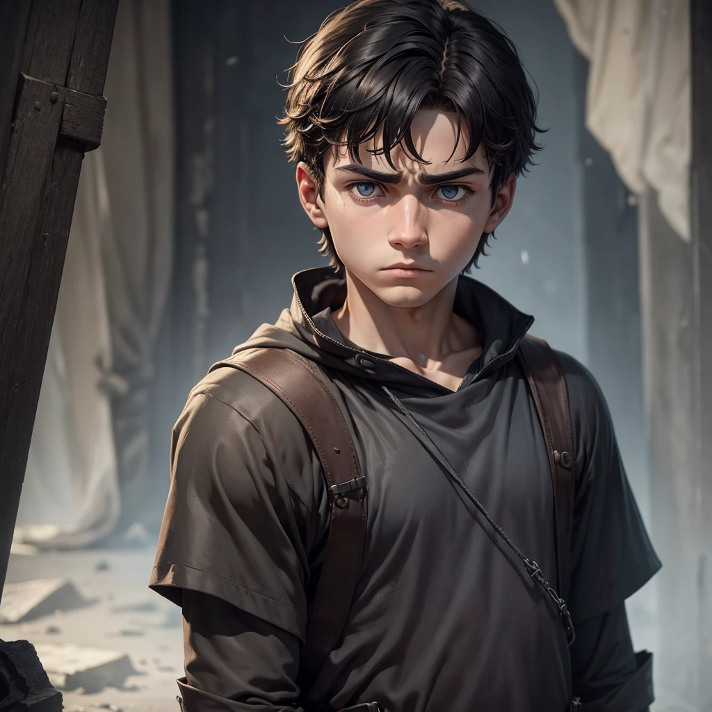 : A stoic boy with a tough exterior, always watching over his friends from the shadows. His cold attitude hides a deep sense of loyalty and protection