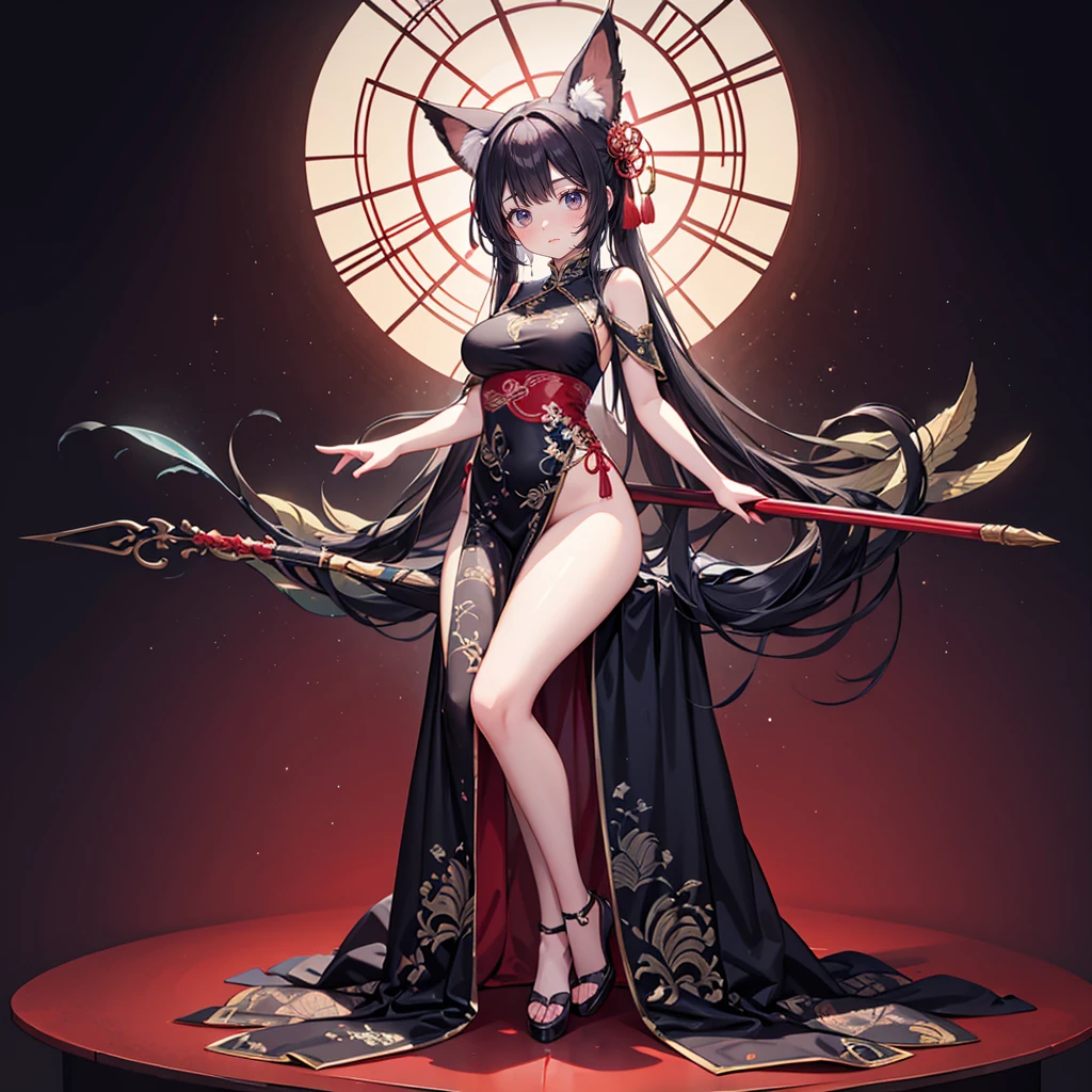 (Full body), solo, 1 beautiful girl wearing chinese fantasy clothes, posing, stunning beautyfull fantasy world background, panorama view