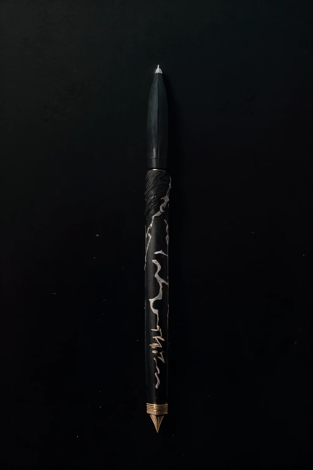**Minimalist style**: A fountain pen on a black background, with ink drip
**Minimalist style**: A fountain pen on a black background, with ink dripdo que forma una lágrima o una mancha de tinta en el centro de la portada. The album title in elegant and stylized letters.