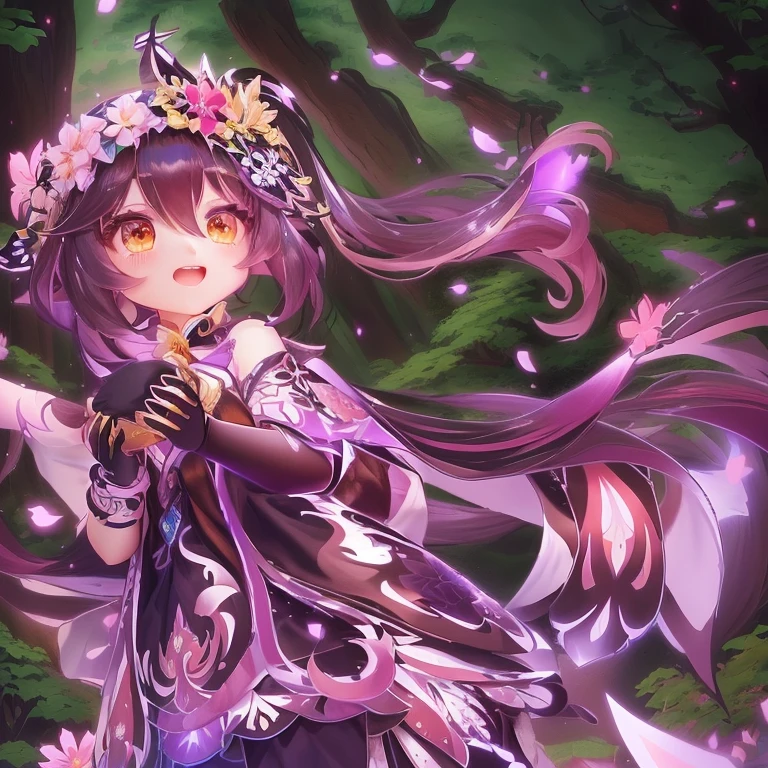 Garden medium length hair、Anime girl wearing a flower crown, Ink art animation , Elf girl in floral suit, Elf Queen of the Summer Forest, Cute anime girl in a beautiful skirt, 绫香Genshin Impact冲击, Cute girl anime visual, 《Genshin Impact》Keqing, Official Art, 绫香游戏Genshin Impact冲击, Anime Goddess