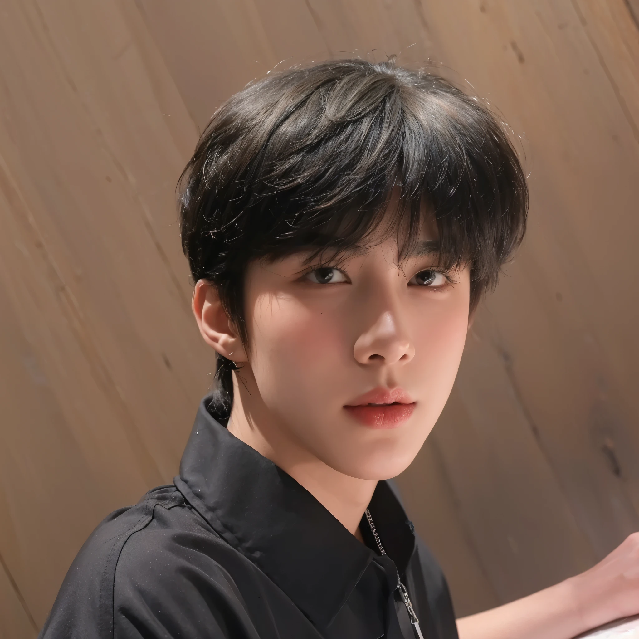 short hair,Male hair,The background is simple and clean,Natural hair looks handsome