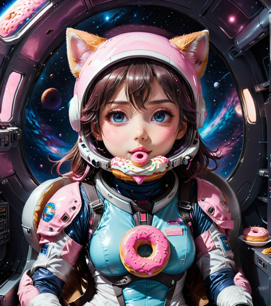 （0730）Today's challenge theme：Eating Donuts/吃甜甜圈/ドーナツを食べる
