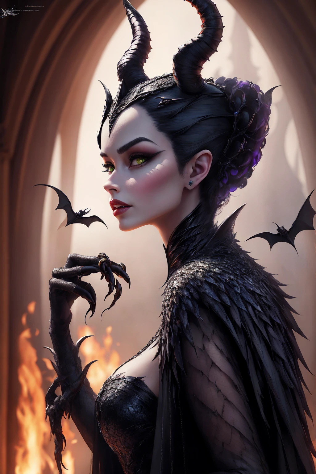 (Masterpiece - Ultra-Detailed, High Resolution) Maleficent (disney)