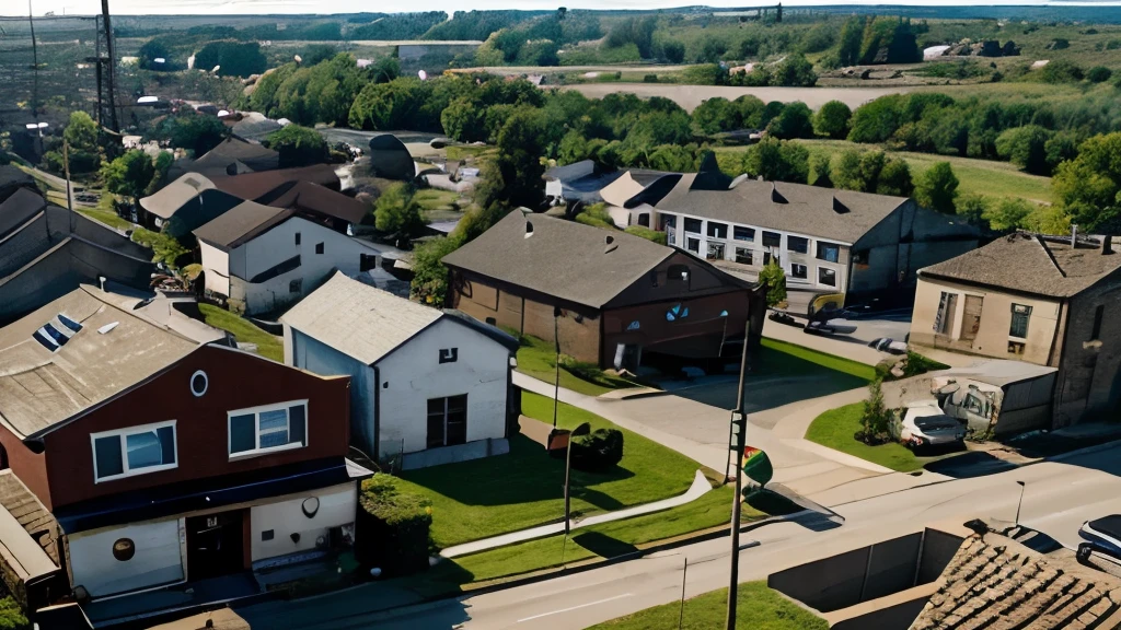 (Better image quality) a small town, very realistic.