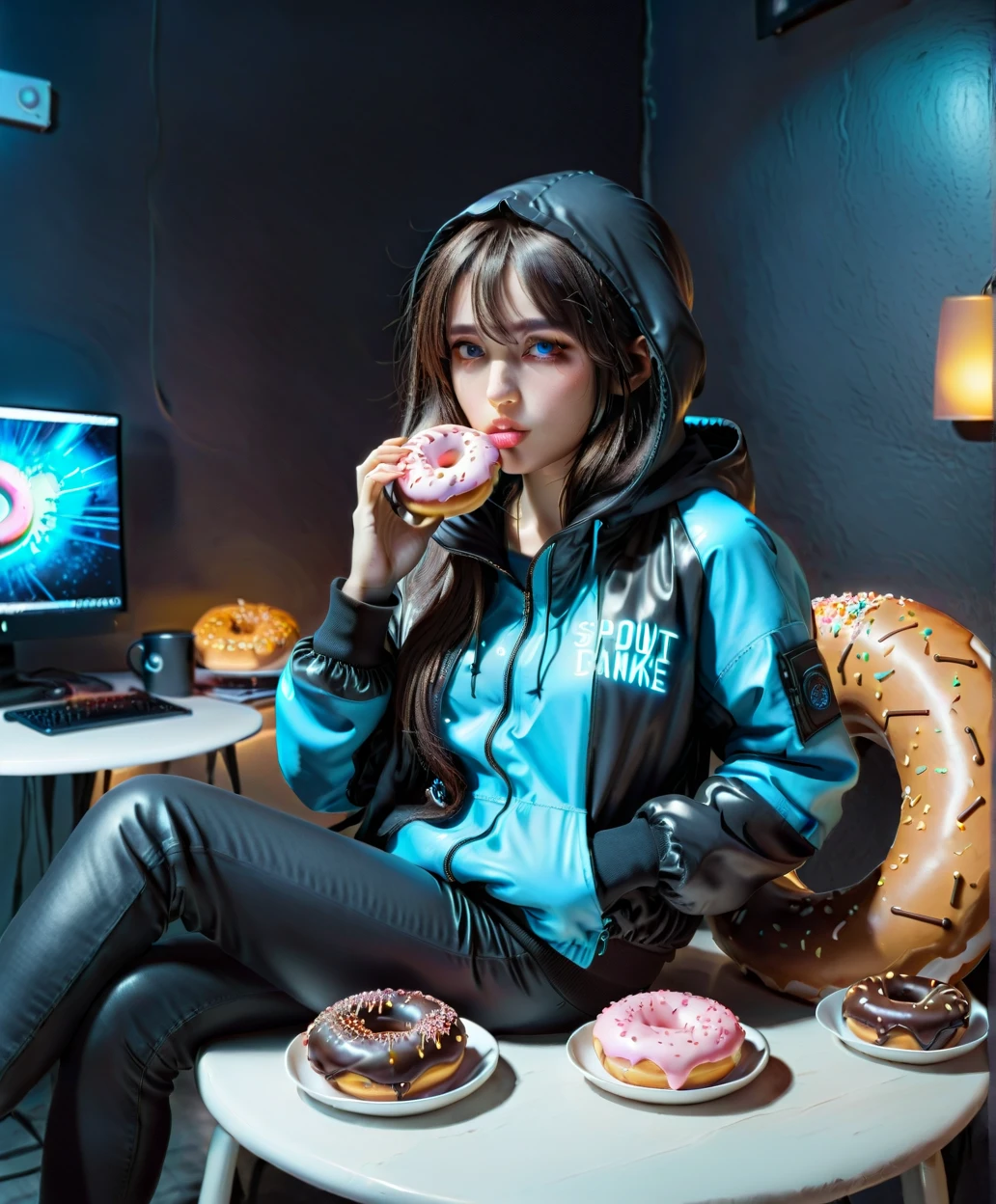（0730）Today's challenge theme：Eating Donuts/吃甜甜圈/ドーナツを食べる