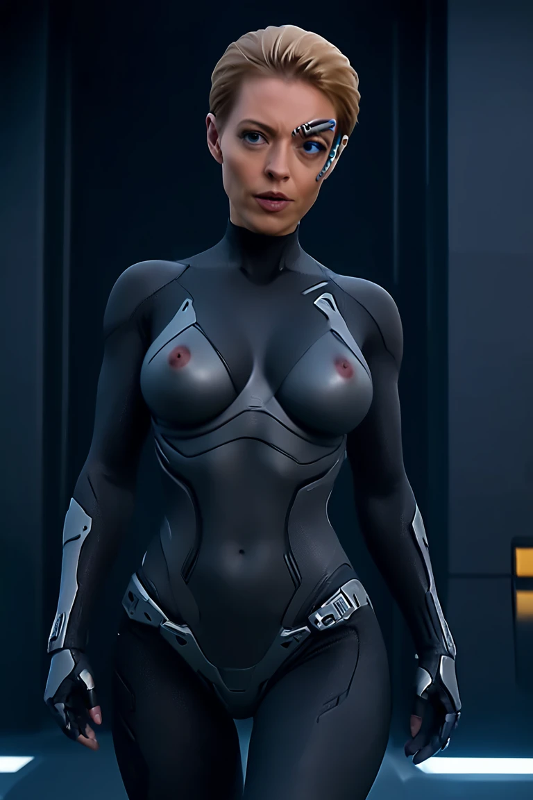Techwear fashion breathtaking, natural light, dynamic angle, (anti-aliasing:1.2), elegant, soft scattered light, dramatic scene . Futuristic, cyberpunk, urban, (tactical:1.23), sleek, dark, highly detailed digital painting, artstation, concept art, smooth, sharp focus, illustration, art by artgerm and greg rutkowski and alphonse mucha Seven of Nine