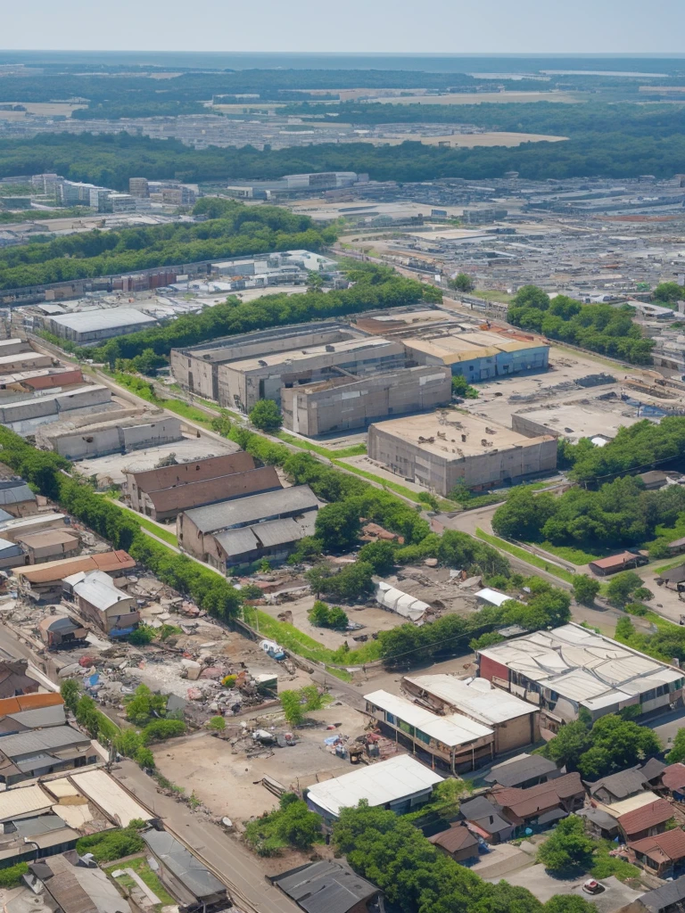Many supply factories and depots、Peaceful summer scene、Traces of an ancient civilisation、People who live there々Appearance、
supply、Runaway drone、Collapsed rubble、Scene of removal、A person dressed in turn-of-the-century clothing々、Anime image quality