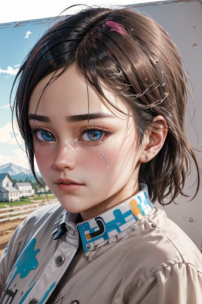 (The art of math), (Pop Art), (Phenomenon Art), (Gorgeous designer+Ultimate quality:1.4), (HDR+), Light, Vibrant colors, Masterpiece Art, A boy with colorful eyes, with different colors, both with Vibrant colors, different, Heterochromia, Highlight the eyes, different colors, (Rural art scene background of Wlop:1.5)