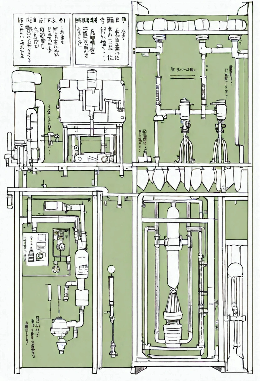 Work clothes for men　Liquid nitrogen plant inspection work　Work Diagram