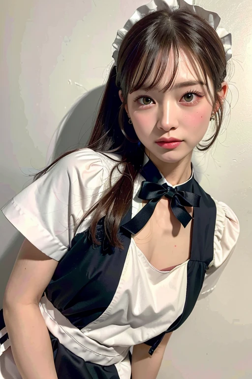 Urzan-6500-v1.1, (RAW Photos:1.2), (Photorealistic), (Genuine:1.4), Elegant woman with a perfect figure: 1.3, Jet Black Hair、((Straight short bob hair with neatly trimmed ends、bangs、Red Hairband))、(She is wearing a deep purple furisode with an elegant pattern.:1.3)、Standing with the fan closed、Majestic Hall々, (A look full of murderous intent:1.2)、 Highly detailed face and skin, Beautiful Eyes, double eyelid, Full Body Shot:1.2、Wearing short boots、(1 person:1.4)、Cleavage、18-year-old、Japanese、