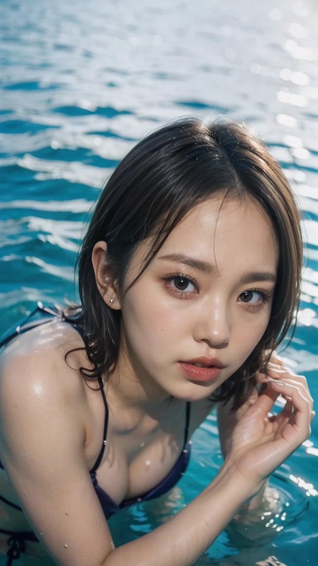 最high quality、high quality、Best image quality、8k、最High resolution、High resolution、最high quality、masterpiece、RAW Photos、whole body photos、Detailed and realistic human body、Detailed and realistic skin、Realistic face in every detail、Realistic reproduction of every detail、Detailed and realistic lips、Detailed and realistic teeth、Detailed and realistic ears、Detailed and realistic hair、Detailed and realistic weapons、Realistic reproduction of every detail、Realistic fingers in every detail、(Beautiful Hands、thumb１reference４)、Realistic feet down to the last detail、Realistic breasts down to the last detail、((Beautiful Japanese Girl))、(Japanese Model), (Japanese women)、((18 year old beautiful girl))、(Black Hair)、(Random Hairstyles))、((whole body))、((Beautiful upward-facing breasts))、(Stylish style)、(whole body glossy skin、Fair skin)、(Soft natural light)、Beautiful sea、In the highly transparent sea、Colorful coral reefs、scuba diving、Glasses in the water、Snorkel、((Submerge head-to-head in water(Girl flying underwater))、((Submerge head-to-head in water(Girl floating in water))、((Shiny random color leather(bandeau bikini、Micro Bikini))、((Swimwear that fits perfectly on the skin))、Swimming in the ocean