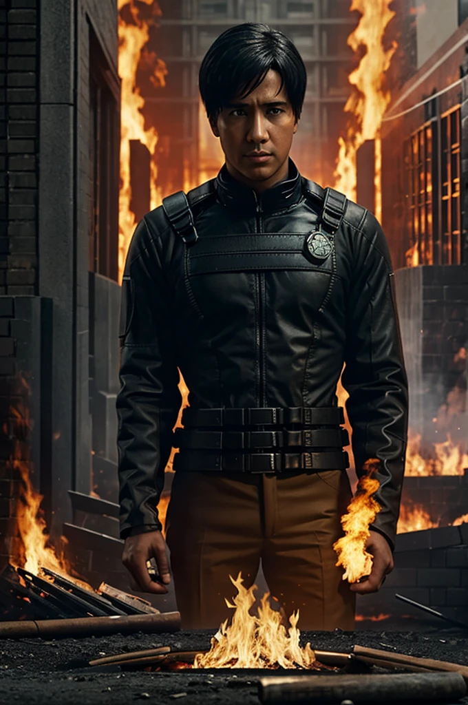 Create a dystopian image of Fahrenheit 451, incorporating real elements of today: Depression, lack of reading, indiscriminate use of cell phones, etc 