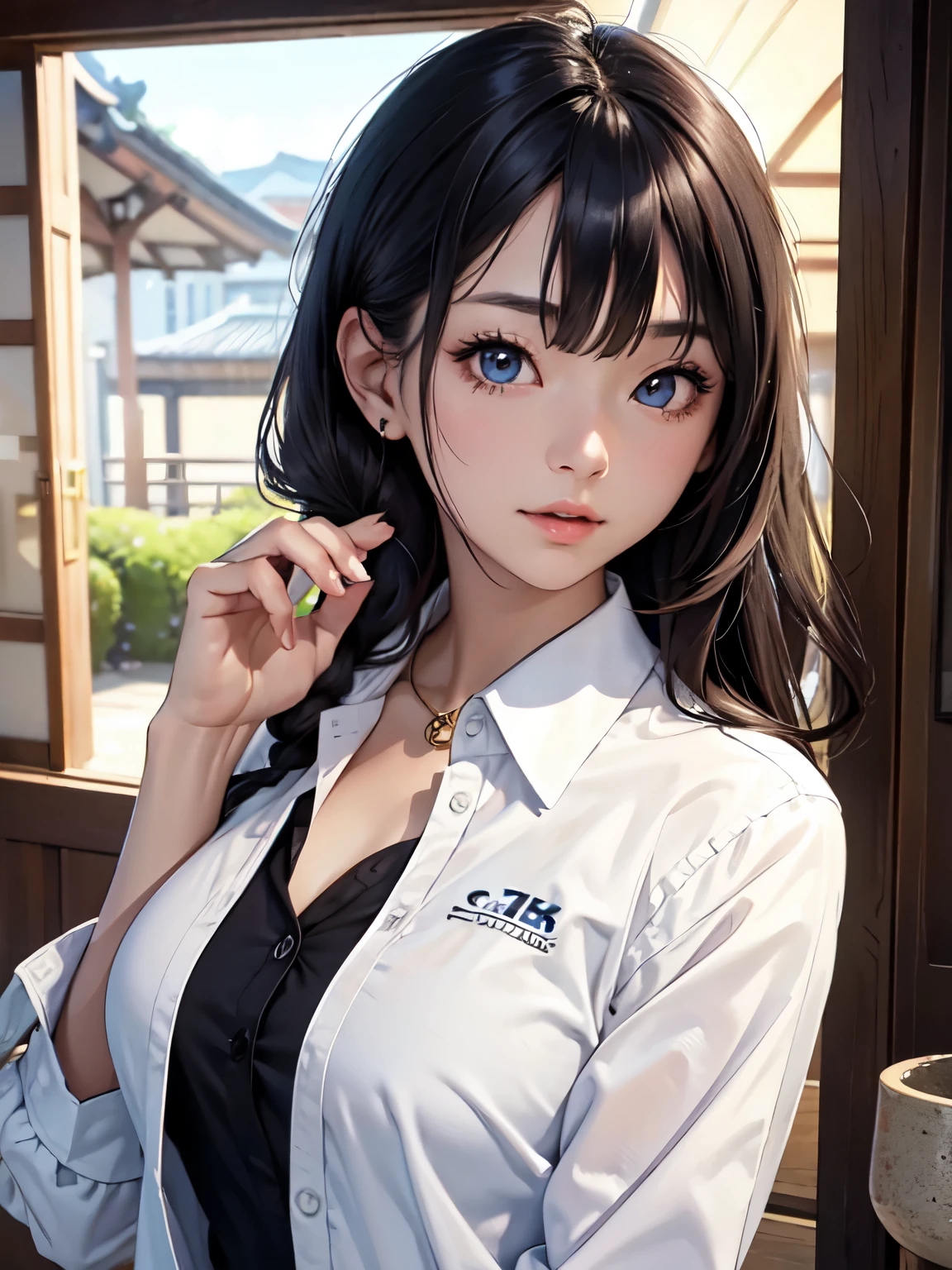 ((top quality, 8 K, masterpiece: 1.3)), 1 girl, Pretty japanese woman, which emphasizes slim abs: 1.3, (casual hairstyle, standard breast: 1.2), uniform: 1.2, 1 boil, Pretty japanese woman, which emphasizes slim abs. No.: 1.4, (casual hairstyle, standard breast: 1.2), uniform: 1.2, beach, super detailed face, detailed eyes, double eyelid