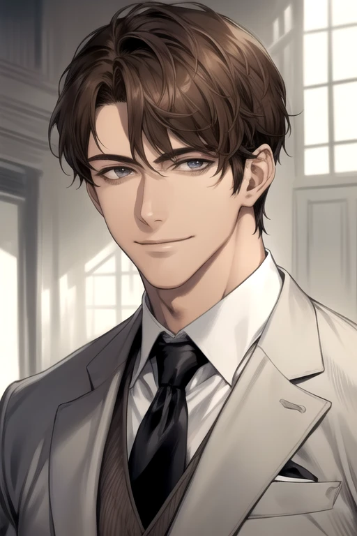 masterpiece, best quality, realistic, 1man, male focus, tall muscular, handsome, [thick eyeblues:0.5], smile, suit, portrait, extremely detailed face, c
Brown hair, (short hair)c