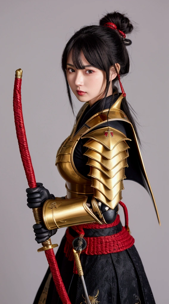 Highest quality、High resolution、Very detailed、Detailed Background、Beautiful 27 year old woman、Warrior、dragon tattoo on arm、Japanese swordMeiji Masamune、(Blade length: 2 feet 4 inches、Handle length: 25cm、This part is woven with red and black threads...、The swallow is golden)、Japanese sword、Sharp eyes、enemy&#39;Blood is flowing to my cheeks、In the woods、Armor and helmet from the Sengoku period in Japan、(Takeda Shingen)(Red and gold armor)、blonde、short hair、Realistic Face、Swing your sword down、Delicate eyes、Laugh a little、Like a fight scene in a live-action movie、More realistic battle scenes、On the cheeks、enemyWarriorの返り血、Burning castle in the background、Sparks fly、Japanese sword(Meiji Masamune)Hold with both hands、Sword Drawing Technique(Japanese sword、Muramasa Sword)、鎧を着たWarrior、