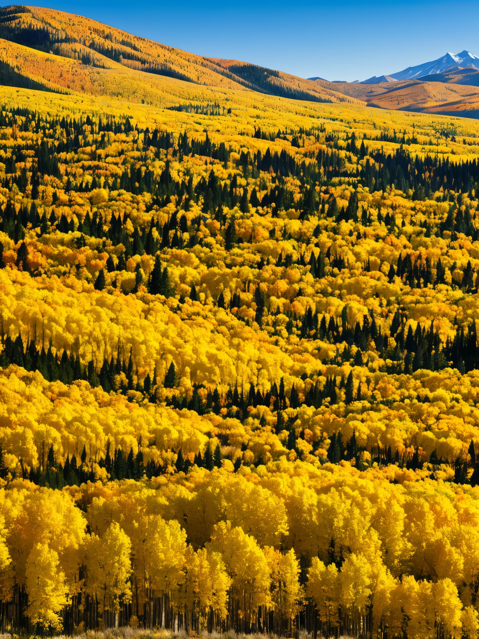 mountains in the distance with yellow trees in the foreground, wyoming, aspen grove in the background, autumn mountains, wind river valley, spectacular rocky mountains, rocky mountains, fall colors, scenic mountain setting, flickr, american west scenery, rocky mountains in background, muted fall colors, rocky meadows, shades of gold display naturally, glen, sienna, colorado mountains, fall foliage