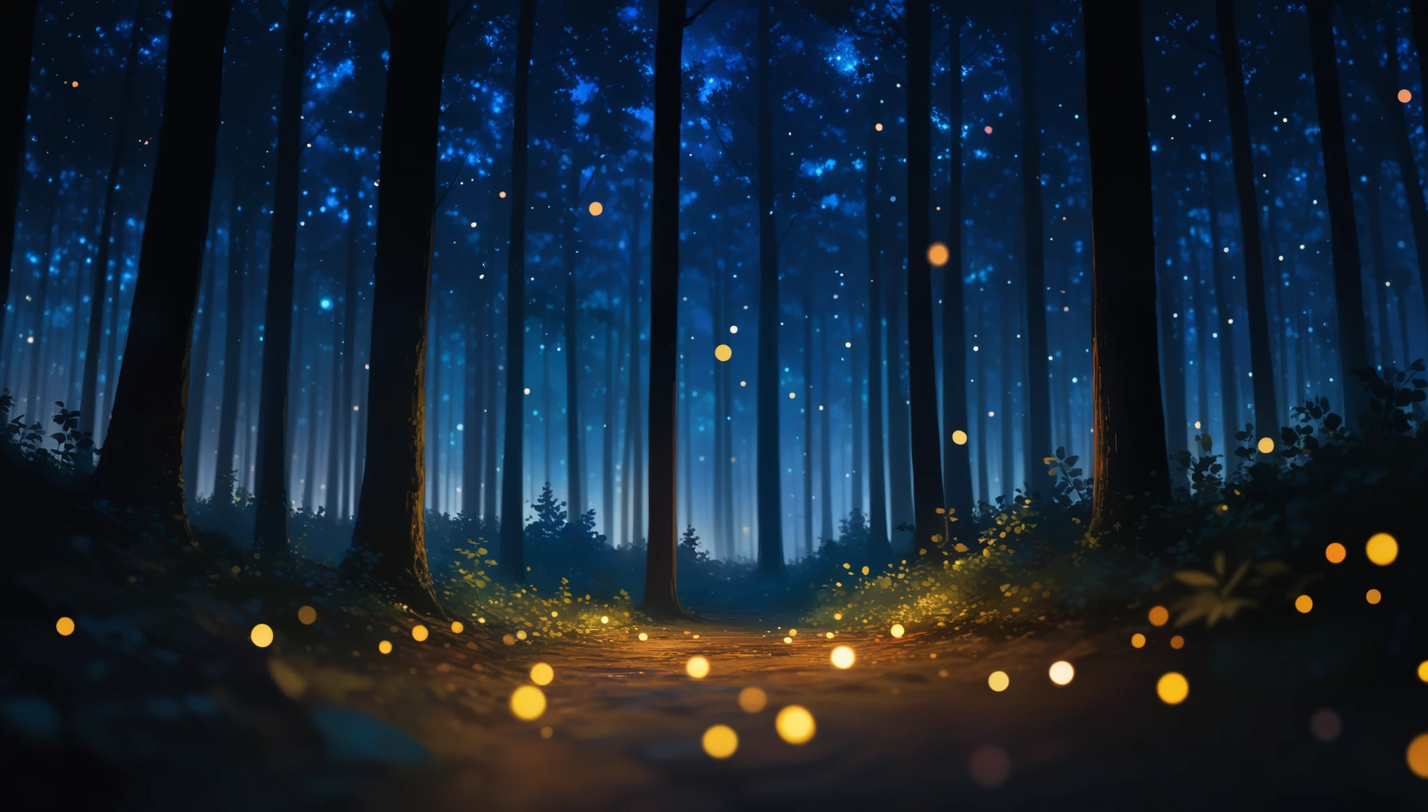 8K, RAW, best quality, masterpiece, ultra high res, colorful, (medium wide shot), (dynamic perspective), sharp focus , (depth of field, bokeh:1.3),
forest background, dark forest, night time, deep night,
