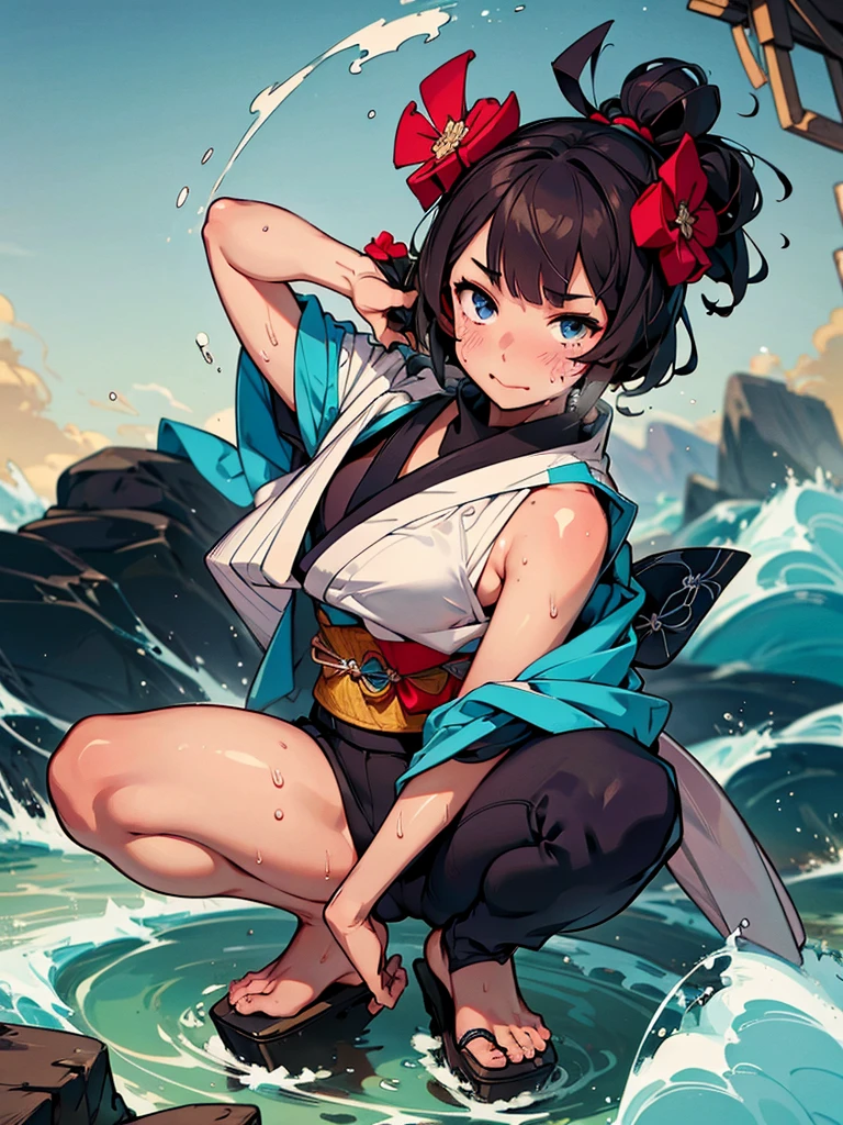 hokusai,peeing, squatting, hands on knees, (High resolution), (8k), (Very detailed), (4K), (Pixiv), Perfect Face, Beautiful eyes and face, (最high quality), (Very detailed), Detailed face and eyes,pubic hair,いPeeを漏らす裸の***,1 girl,alone,Spread your legs, Embarrassing, blush,いPee, (sweating:1.4),Spread your legs,1 girl, (alone), High resolution, use_fast_no_frozen_style, use_fast_no_frozen_style, high quality, 1 girl, nude, Pee, Squat, Touching the vagina,Are standing, Raise one leg