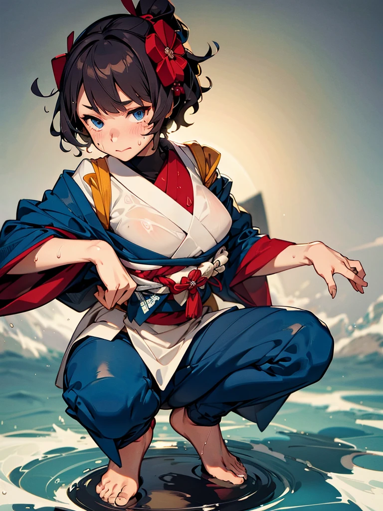 hokusai,peeing, squatting, hands on knees, (High resolution), (8k), (Very detailed), (4K), (Pixiv), Perfect Face, Beautiful eyes and face, (最high quality), (Very detailed), Detailed face and eyes,pubic hair,いPeeを漏らす裸の***,1 girl,alone,Spread your legs, Embarrassing, blush,いPee, (sweating:1.4),Spread your legs,1 girl, (alone), High resolution, use_fast_no_frozen_style, use_fast_no_frozen_style, high quality, 1 girl, nude, Pee, Squat, Touching the vagina,Are standing, Raise one leg