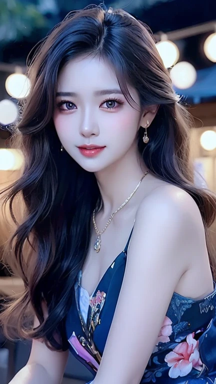a close up of a woman with long hair wearing a dress, a photorealistic painting by Lü Ji, trending on cg society, computer art, beautiful asian woman, beautiful south korean woman, asian beautiful face