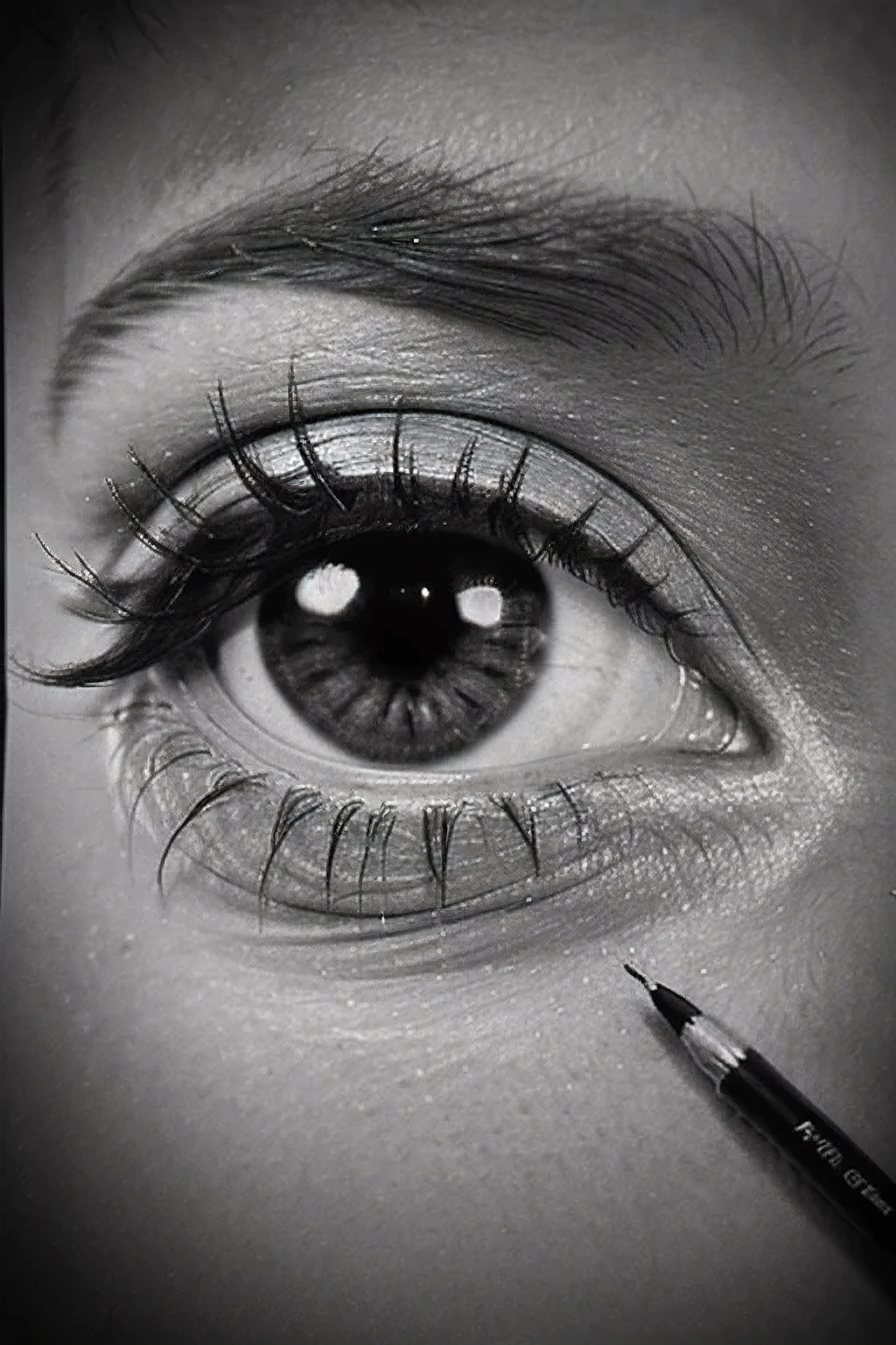 simple Pencil art of eye