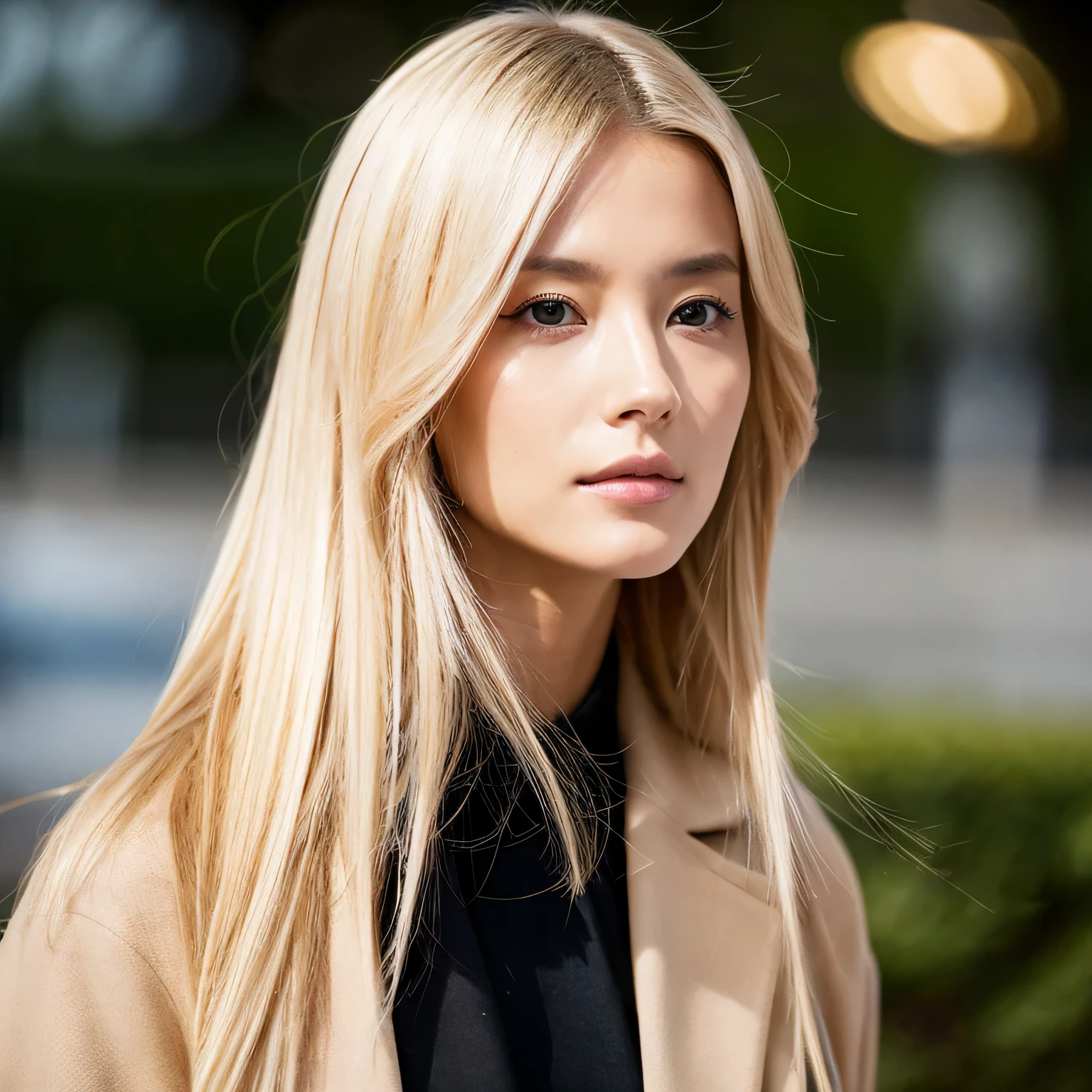best qualityer, flawless face, hair blonde, Woman, appeared from Viviz's euna, big boobies, clear eyes