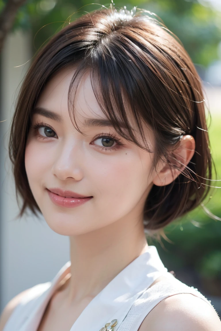 (1 ultimate beautiful mature woman), very detailed顔, detailed lips, good eyes, double eyelid, Brunette Bob Head, (smile with one's teeth exposed), ((beautiful teeth)), (((Light green long turtleneck and light pink miniskirt with detailed pattern..))), big and voluptuous breasts, (thighs), that'that's right, perfect body, perfect face, written border depth, Perfect image realism, Has background:((house in the living room))、詳細なHas background, detailed costumes, perfect thing、hyperrealism、photoreal、8K maximum resolution, (masterpiece), very detailed, professional