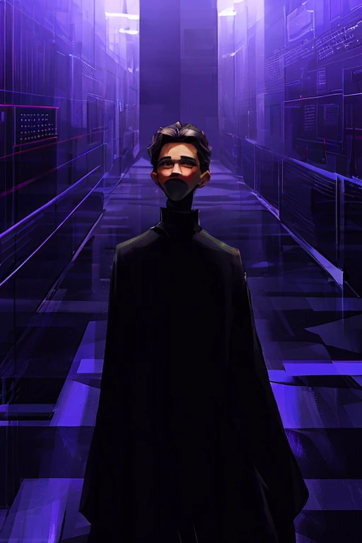 Glitches, The Boy with the Black Hair, the floor is like a grid, illusion, мир - illusion, there's emptiness all around, BLUE, magic of structure
