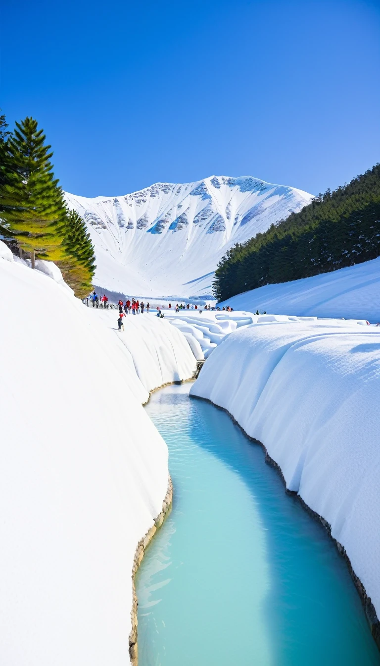 Known for the Snow Valley、Snow walls can reach heights of up to 20 metreountain々、lake、You can enjoy a variety of scenery, including hot springs.。